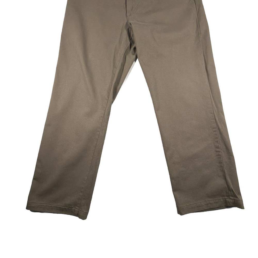 Lee Khaki Pants Men's 34X29 Tan Flat Front Custom Fit Flex Waist - Picture 4 of 10